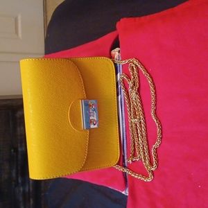 A yellow purse